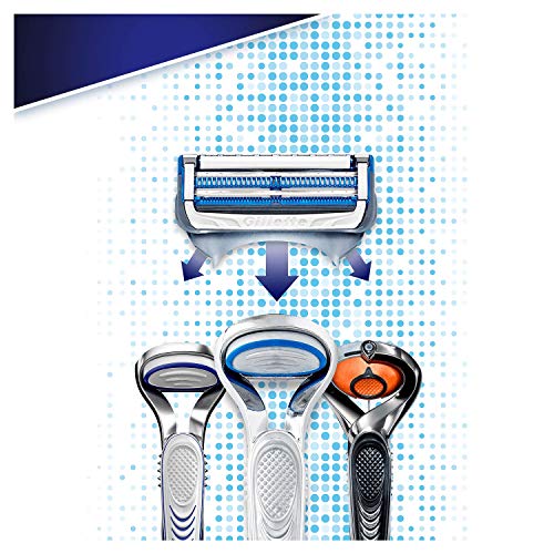 Gillette SkinGuard - Cuchillas de afeitar sensibles para hombre, paquete de 8 recambios de cuchillas de afeitar con recortador de precisión, se adapta a asas de fusión