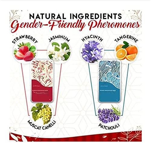 Gokame Perfume de bálsamo sólido, bálsamo de flores de amor, perfume de tamaño de viaje, bálsamo de bolsillo portátil para hombres y mujeres (azul)