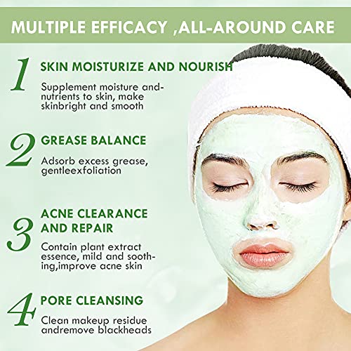 Green Stick Mask, Green Tea Cleansing Mask, Mascarilla Limpiadora Facial, Mascarilla Purificadora de Té Verde y Berenjena para limpieza del acné, eliminación profunda de puntos negros (2 Sticks)