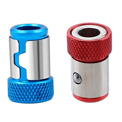 GROOMY Screw, Universal Magnetizer Strong Magnetic Ring 1/4 Inch 6.35mm Screwdriver bits Pick-Red
