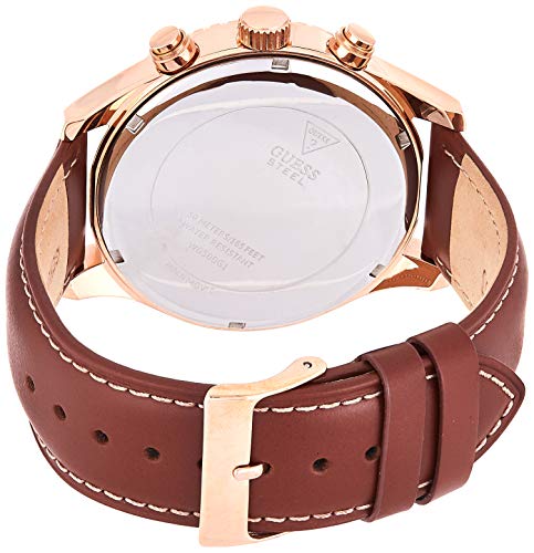 Guess Reloj con Correa de Piel, para Hombre W0500G1