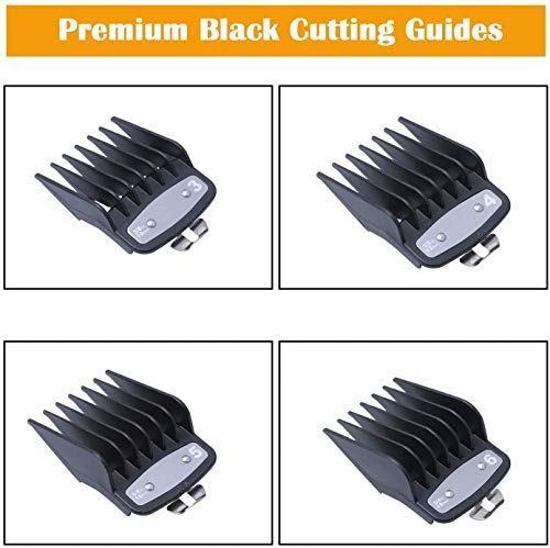 Guías de Corte de Repuesto Compatible con Wahl Cortapelos, Peine Profesional Peines de Límite Peines Cortapelos de 10 Piezas Poweka para Wahl