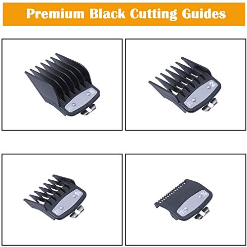 Guías de Corte de Repuesto Compatible con Wahl Cortapelos, Peine Profesional Peines de Límite Peines Cortapelos de 10 Piezas Poweka para Wahl