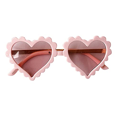 Heart Glasses Kids - Gafas de sol para niños y niñas, antirrayos UV, decoración de gafas para fotógrafo, protección ocular moderna, 6 colores, para todas las actividades al aire libre