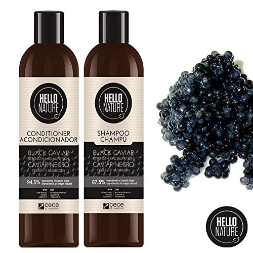 Hello Nature Black Caviar Champú Fortalecedor y Nutritivo - 300 ml