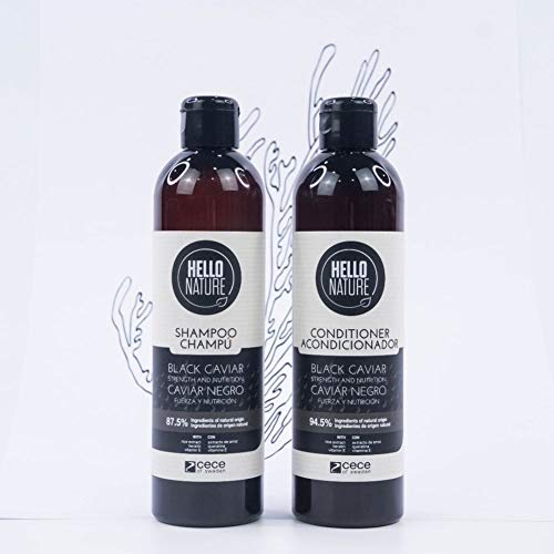 Hello Nature Black Caviar Champú Fortalecedor y Nutritivo - 300 ml