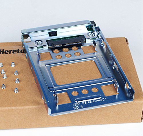 Heretom Soporte Adaptador Bandejas de Disco Duro SATA y SSD de 2,5" SSD a 3,5" Tray Caddy Caddie Adapter PN: 654540-001 con 8 Tornillos
