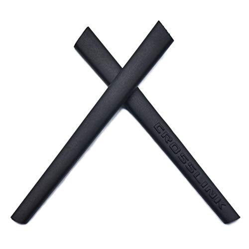 HKUCO Negro Juego de patas de silicona de repuesto para Oakley Crosslink Pitch Gafas de sol Kit de goma