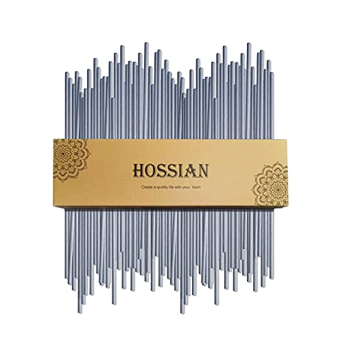 HOSSIAN 50 varillas difusoras de caña de 7.5 pulgadas, color gris, decoración de fragancia para oficina y hogar, difusor de aceite de palitos de repuesto