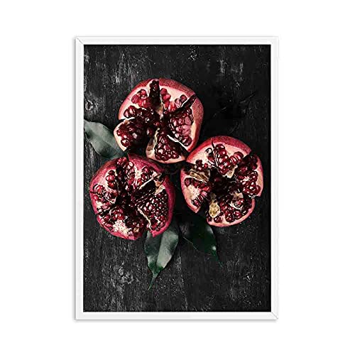 HRTUCD Posters para Pared Posters para Pared En Lienzo De Frutas Deliciosas, Cuadros Artísticas De Pared De Granada, Pintura De Cocina, Decoracion De Tienda De Frutas 40X60Cm X1 Sin Marco