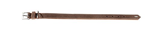 HUNTER Porto Hundehalsband, Leder, Premiumleder vegetabil, umweltfreundlich, nachhaltig, 55 (M), Tabak/Cognac