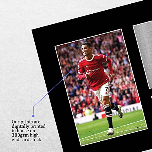 HWC Trading Cristiano Ronaldo Manchester United Man U Regalos Impresos Imagen De Autógrafo Firmado para Los Aficionados Al Fútbol Y Partidarios