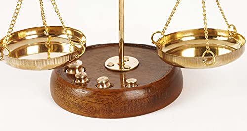IBA Indianbeautifulart Escala de boticario vintage de latón coleccionable báscula de peso para decoración del hogar antigua escala de equilibrio de peso Taraju