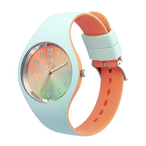 Ice-Watch ICE duo chic Aqua coral, Reloj verde para Mujer con Correa de silicona, 016981 (Small)