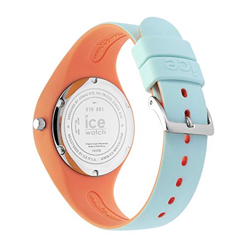 Ice-Watch ICE duo chic Aqua coral, Reloj verde para Mujer con Correa de silicona, 016981 (Small)