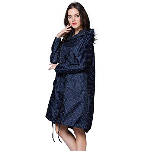 Impermeable de muer con capucha Vie en rose Ducomi® multicolor Blue Pois