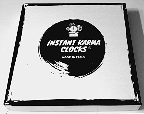 Instant Karma Clocks - Reloj de Pared de Vinilo LP 33 RPM instantáneo Karma Idea Regalo Vintage peluquería salón Belleza barbería Shop (Oro), silencioso