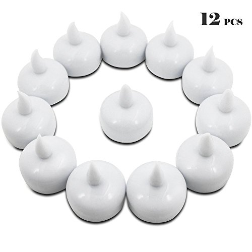 Itian Conjunto de 12 Flotantes, Velas LED, Luces Coloridas Cambio del Estado de ánimo, a Prueba de Agua y sin Llama, para la Boda Decoración de Navidad
