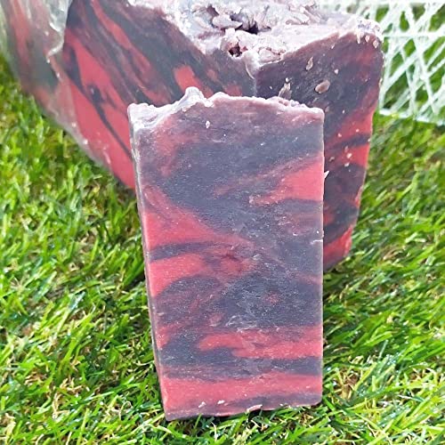 Jabón Natural de Arcilla Roja - Jabón para cara, manos y cuerpo. Indicado para pieles grasas - Elaborado artesanalmente a base de aceite de oliva - Vegano y Eco
