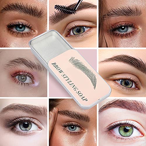 Jabón para cejas, Bálsamo fijador transparente para cejas, Pomada moldeadora de cejas de larga duración, Cera moldeadora de cejas a prueba de manchas para salón de belleza y uso doméstico, 10 g