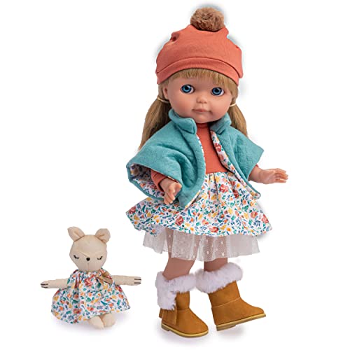 JC Toys | Muñeca Chloe Nature Collection | Muñeca de 38 cms con Pelo Rubio Largo | Vestido Multi Pieza Fashion | Cuerpo de Vinilo (32000)