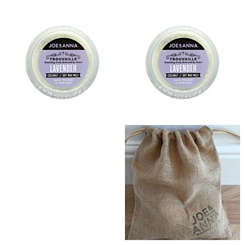 Joe and Anna Marketplace Paquete de 2 unidades de cera de coco y soja derretir 40 g fragancia de lavanda