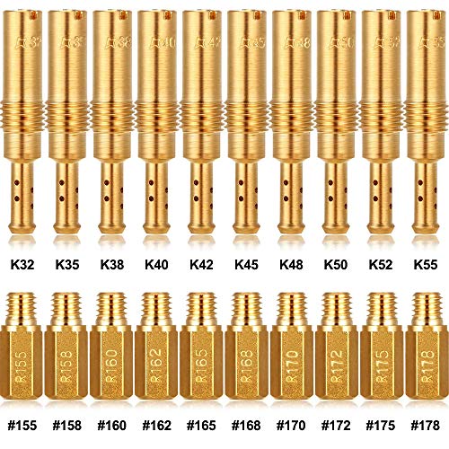 Juego de 20 piezas de carburador, boquilla principal lenta Pilot Jet Kit para carburador Keihin OKO KOSO PE PWK
