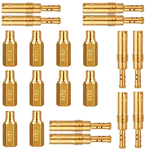 Juego de 20 piezas de carburador, boquilla principal lenta Pilot Jet Kit para carburador Keihin OKO KOSO PE PWK
