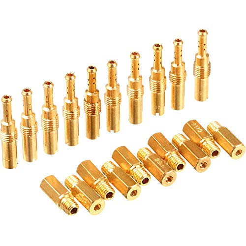 Juego de 20 piezas de carburador, boquilla principal lenta Pilot Jet Kit para carburador Keihin OKO KOSO PE PWK