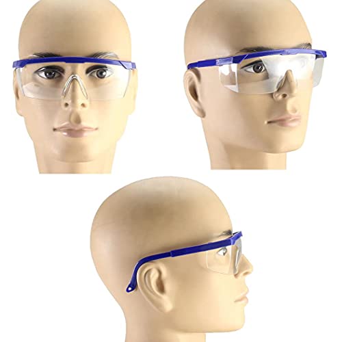 JUHONNZ Gafas de Protección,2 PCS Gafas de Seguridad Gafas Protectoras Antivaho Gafas a Prueba de Polvo para Niños Adultos Protección Ocular con Lentes de PC y Más Gruesas para Actividades Aire Libre