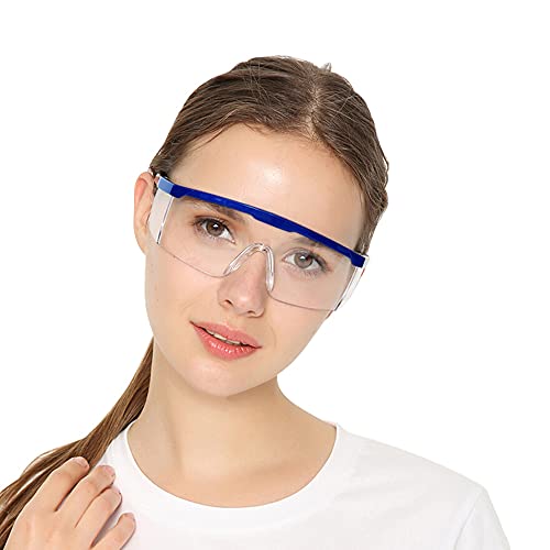 JUHONNZ Gafas de Protección,2 PCS Gafas de Seguridad Gafas Protectoras Antivaho Gafas a Prueba de Polvo para Niños Adultos Protección Ocular con Lentes de PC y Más Gruesas para Actividades Aire Libre