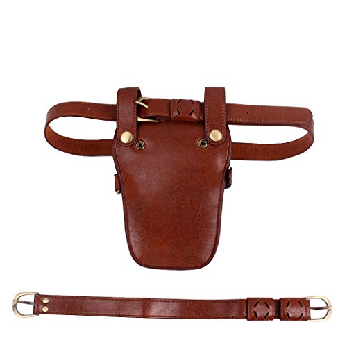 Kcnsieou - Funda de tijera para peluqueros y peluqueros de piel sintética con correa para herramientas de peluquería