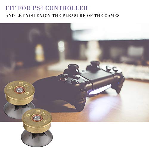 KIKYO Botones de aleación de Aluminio para PS4, Botones de Metal Dorado y Kit de modificación de Joystick para Controlador PS4