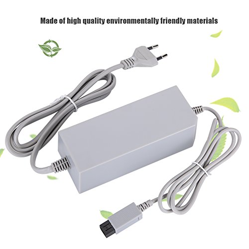 KIKYO Cable de alimentación para Nintendo Wii (110-240 V, enchufe europeo)