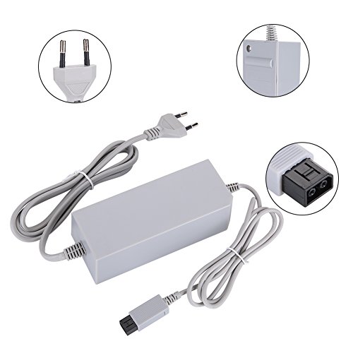 KIKYO Cable de alimentación para Nintendo Wii (110-240 V, enchufe europeo)