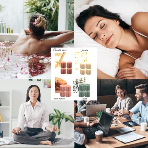 KOGAN Fondantes de cera perfumados canelés Cera de Soja Natural para Quemador Fragancia - 24 piezas de velas perfumadas a base de cera de soja 100% natural