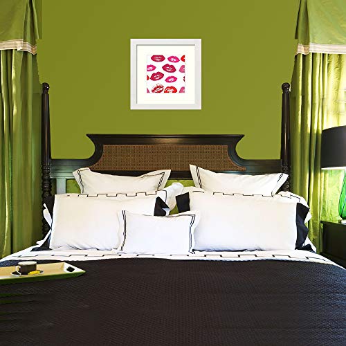 L Lumartos Kisses for You - Cuadro Decorativo (35,56 x 35,56 cm), diseño de Acuarela, Color Blanco