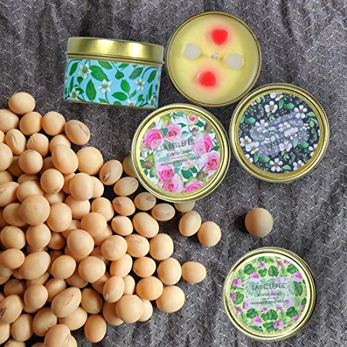 LA BELLEFÉE Vela Perfumada de 100% Soja Naturales Decorativa Aromaterapia Set de Regalo para Amigos Familiares Madres Novios Cumpleaños Festivales y Fiestas