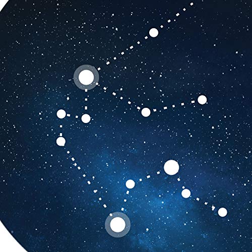 Lamina con la constelación Aquarius. Poster con símbolo del zodiaco en tamaño A4 y fondo blanco