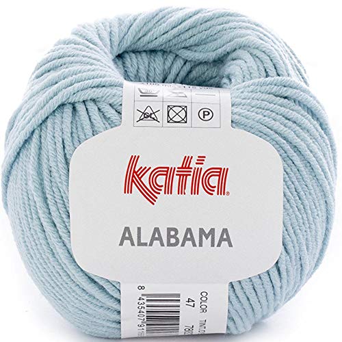 Lanas Katia Alabama Ovillo de Color aguazul Cod. 47