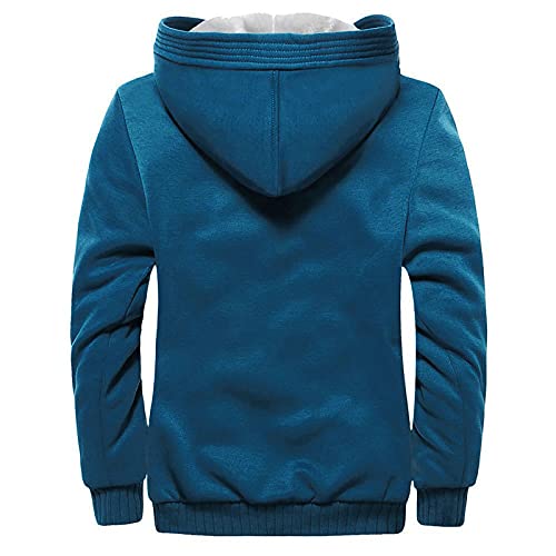 LAOSU Chaqueta de deporte para hombre, talla grande, con cremallera, talla M-5XL, 14-azul, XXXXL
