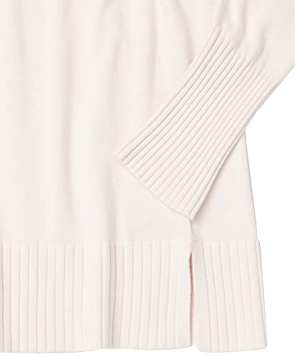 Lark & Ro Rib Detail Mock Neck Sweater Pullover-Sweaters, Rosa (Pink Peony), XL