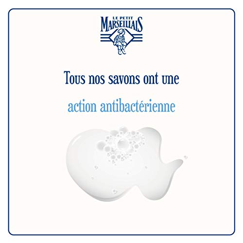 Le Petit Marseillais, Jabón Sólido Vainilla - Acción Antibacteriana, 4 x 100g, Paquete de 5