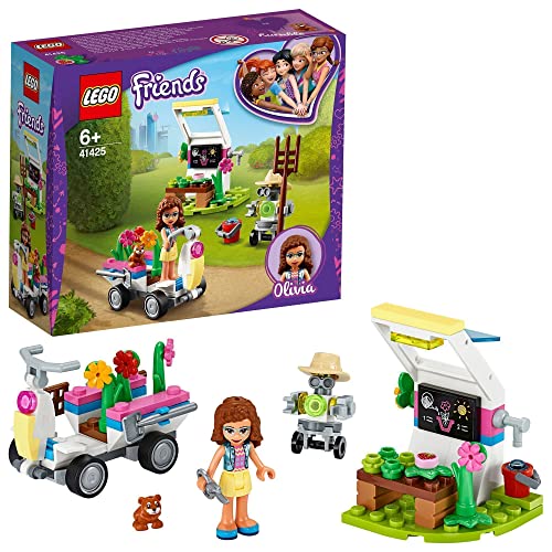 LEGO 41425 Friends Huerto de Flores de Olivia Juguete de Construcción para Niños y Niñas 6 años con Mini Muñeca
