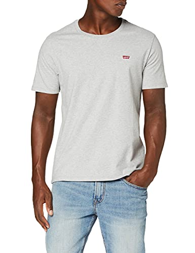 Levi's The Original tee Camiseta, Gris (Cotton + Patch Medium Grey Heather Emb 0015), Hombre