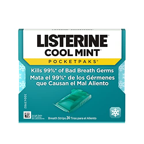 Listerine PocketPaks Dissolving Breath Strips - Cool Mint Flavor - Strips by Listerine