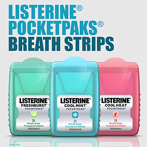 Listerine PocketPaks Dissolving Breath Strips - Cool Mint Flavor - Strips by Listerine