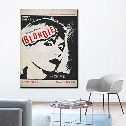 LKY Póster rubio, banda de rock punk rubio, vintage, concierto musical, impresión, decoración moderna para el hogar, decoración de pared, arte de pared, regalo de moda (61 x 91 cm)