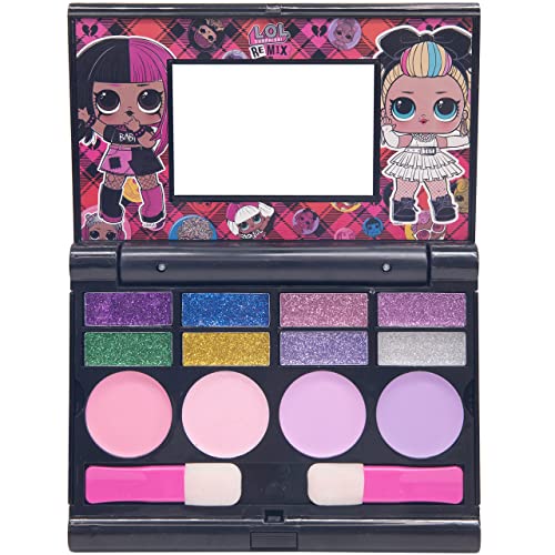 L.O.L Surprise! Townley Girl Set Cosmético Compacto Con Espejo 14 Brillos De Labios, 4 Brillos Corporales, 4 Pinceles, Colorido, Portátil, Plegable, Maquillaje, Kit De Belleza Para Niñas|
