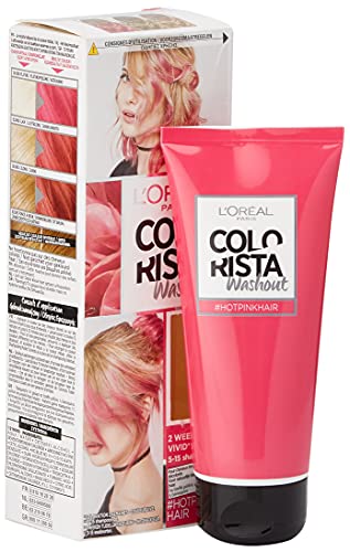 L'Oréal Paris Colorista Washout Coloration Temporaire Moyenne Durée Cheveux HotPink